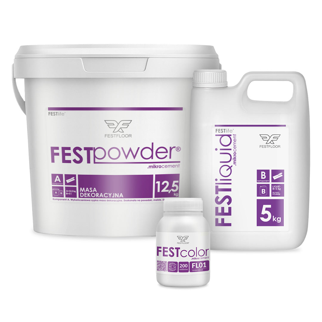 Mikrocementová sada na schody FESTFLOOR LIFE - 10m²